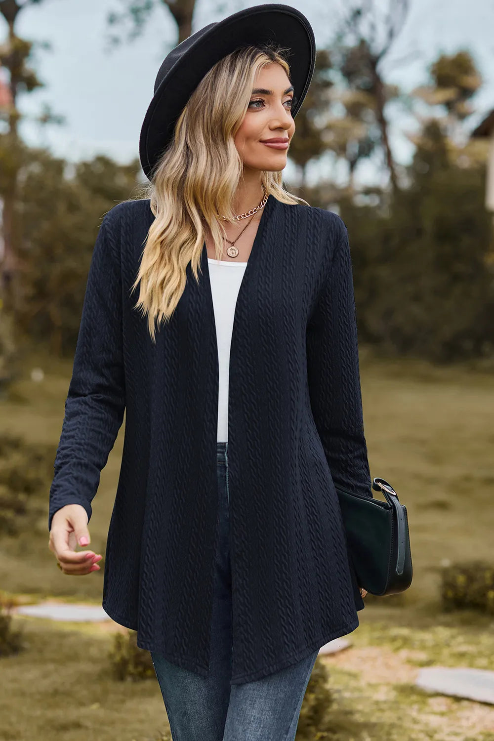 Gilet long ouvert