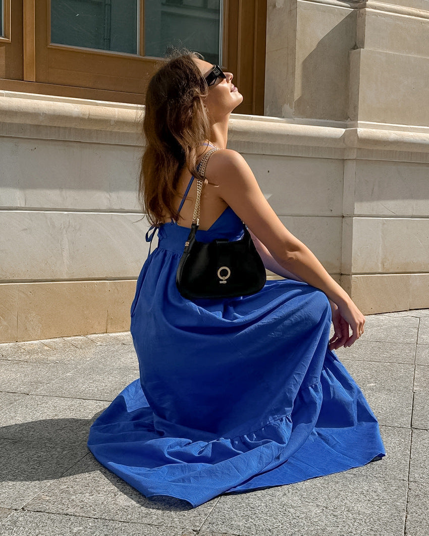 Robe longue à bretelles