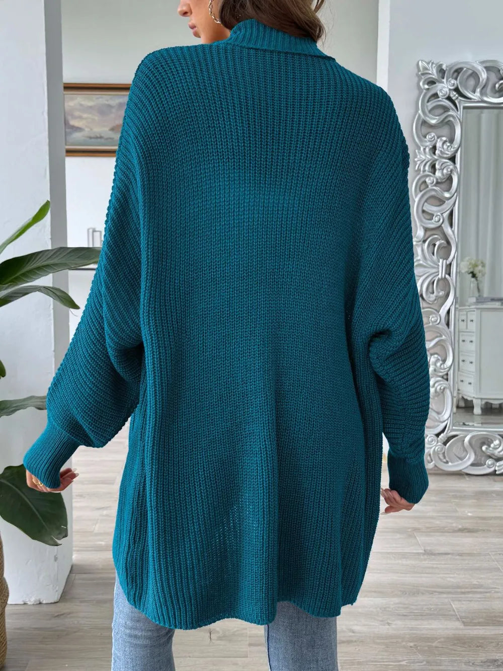 Gilet ample avec perles nacrées