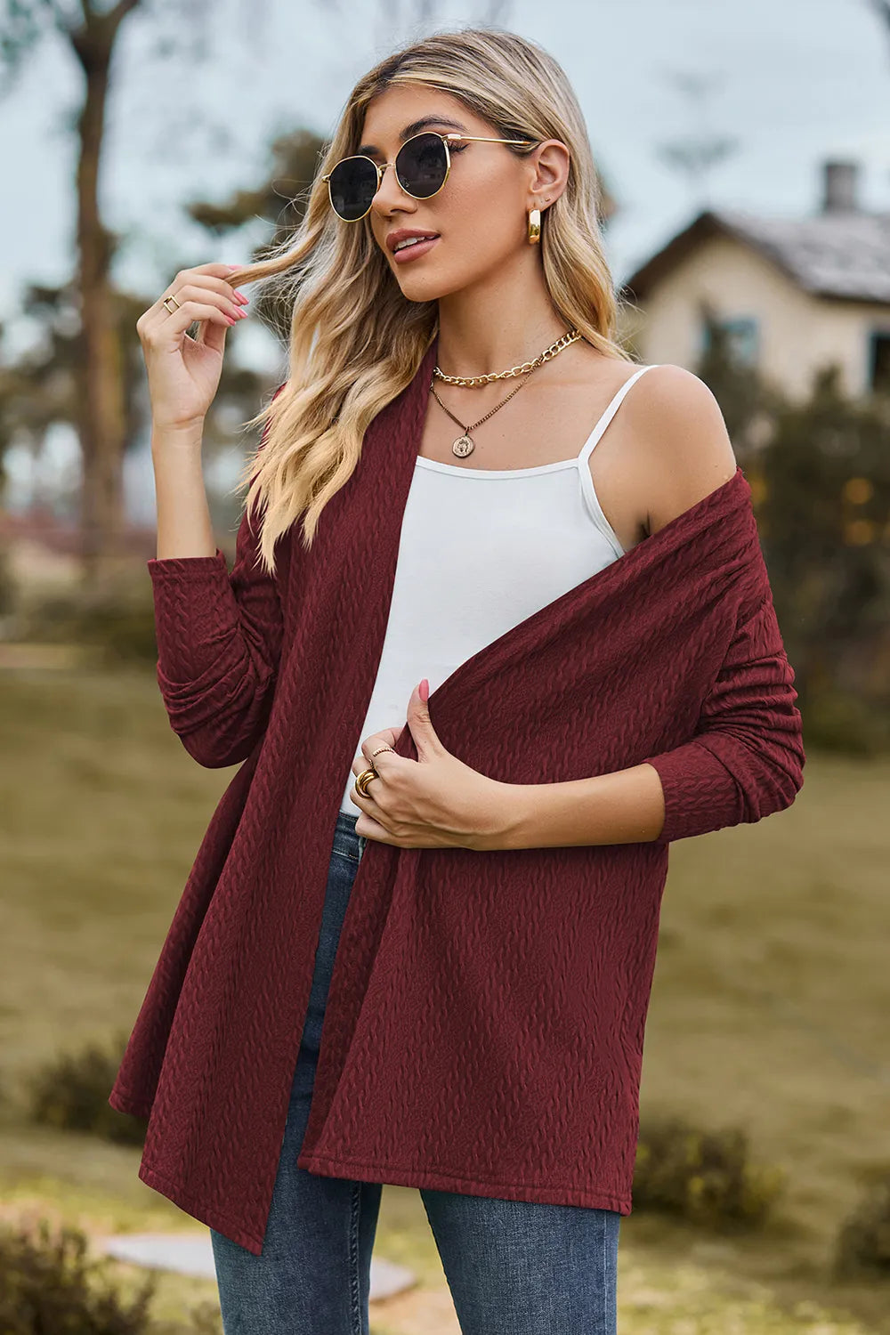 Gilet long ouvert