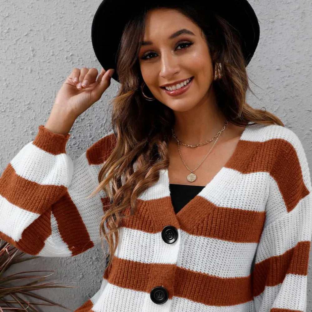 Gilet pull à rayures