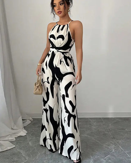 Combinaison débardeur zébrée