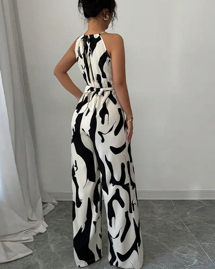 Combinaison débardeur zébrée