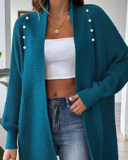 Gilet ample avec perles nacrées