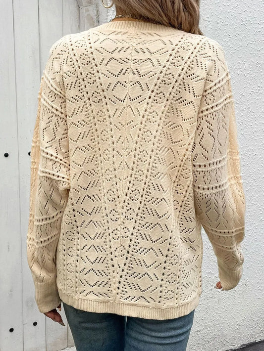 Gilet en maille fine ajourée