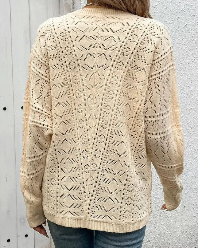 Gilet en maille fine ajourée