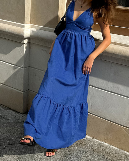 Robe longue à bretelles