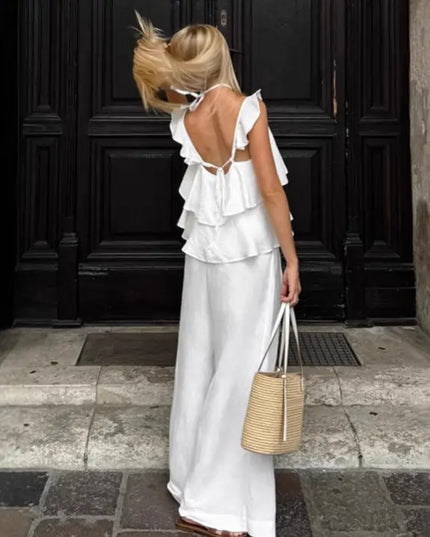 Combinaison en coton et lin