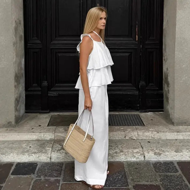 Combinaison en coton et lin