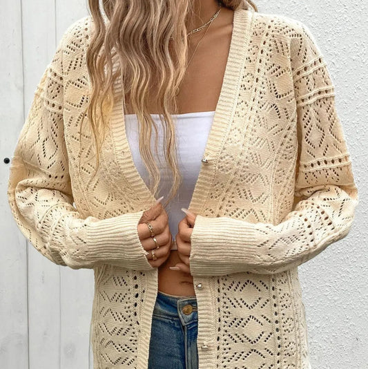 Gilet en maille fine ajourée