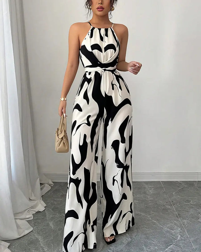 Combinaison débardeur zébrée