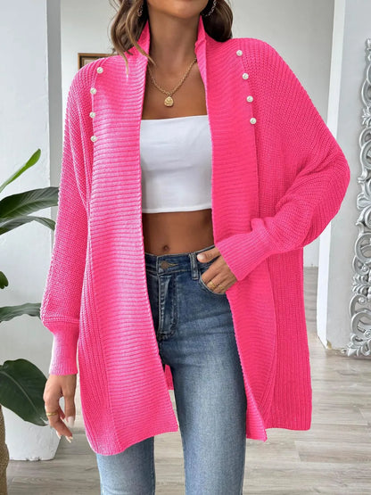 Gilet ample avec perles nacrées