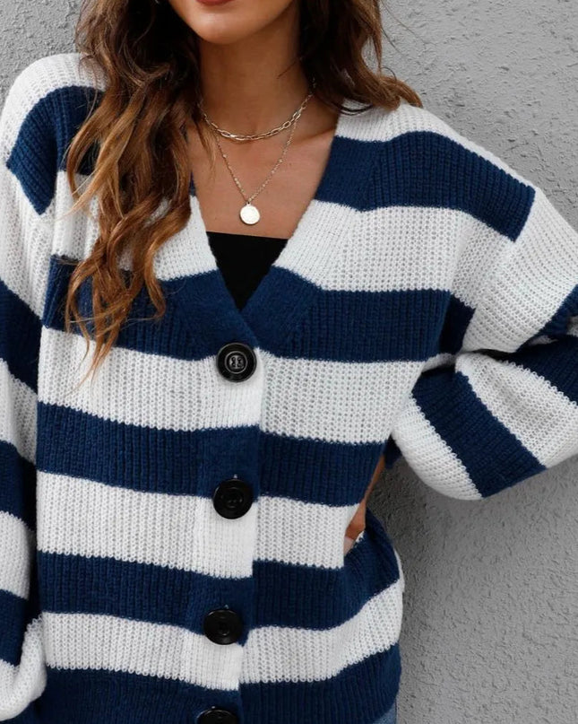 Gilet pull à rayures - Lajovia