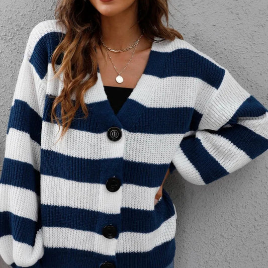 Gilet pull à rayures
