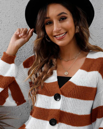 Gilet pull à rayures - Lajovia