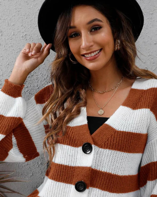 Gilet pull à rayures - Lajovia