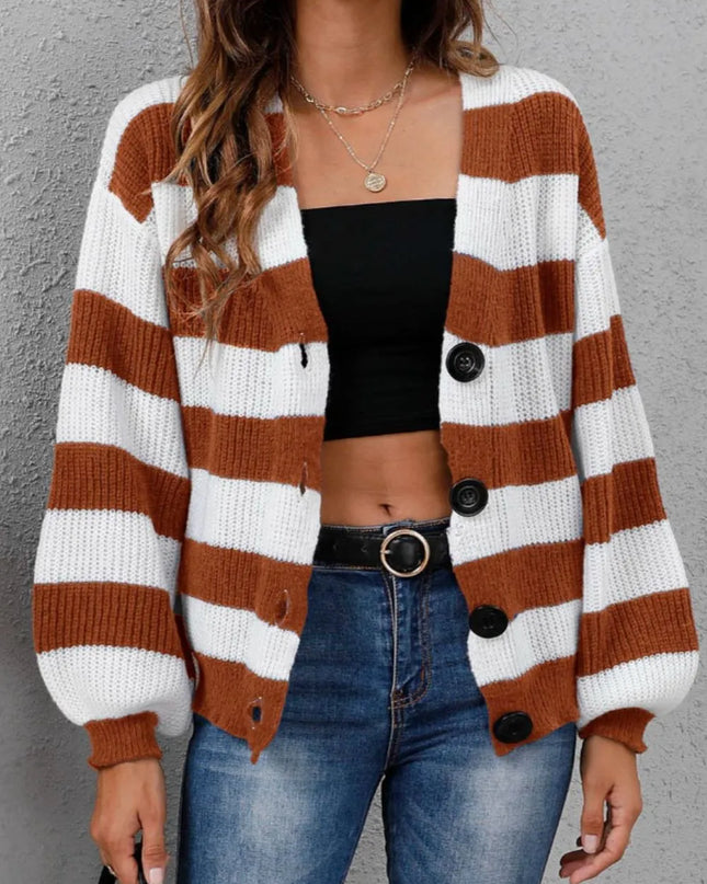 Gilet pull à rayures - Lajovia