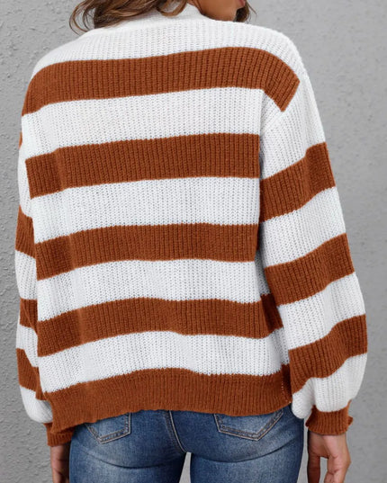 Gilet pull à rayures - Lajovia