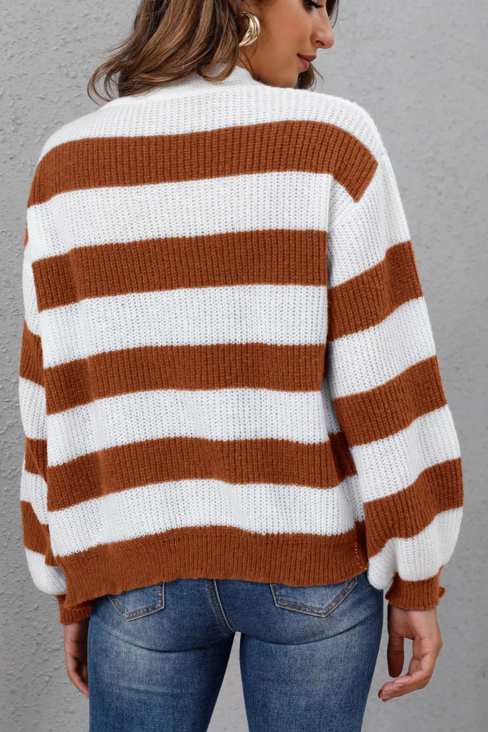 Gilet pull à rayures
