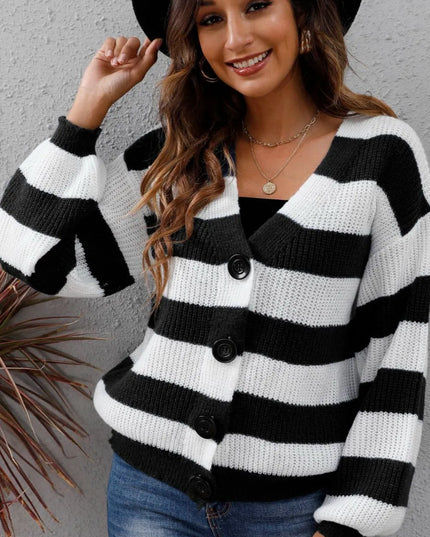 Gilet pull à rayures - Lajovia