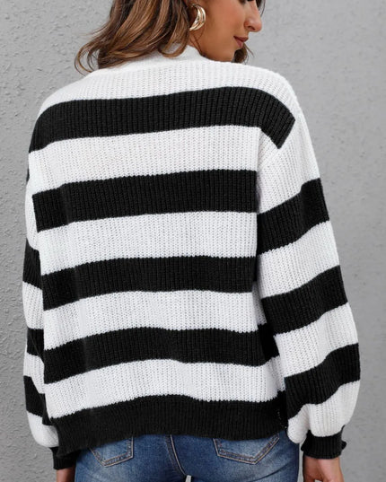 Gilet pull à rayures - Lajovia