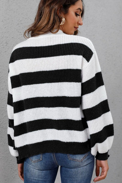 Gilet pull à rayures